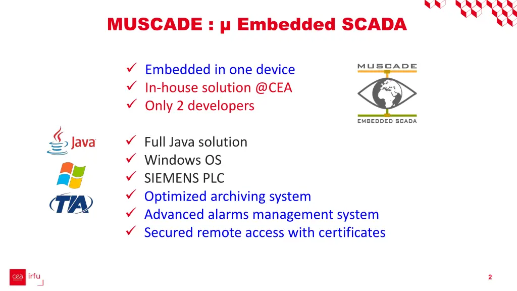 muscade embedded scada