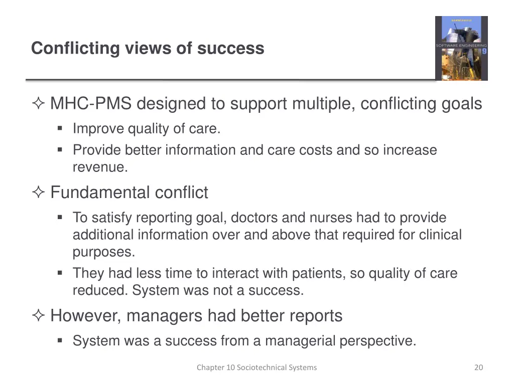 conflicting views of success