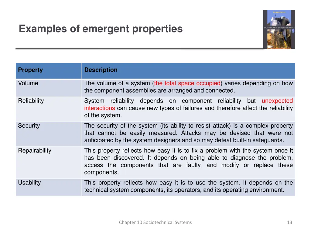 examples of emergent properties