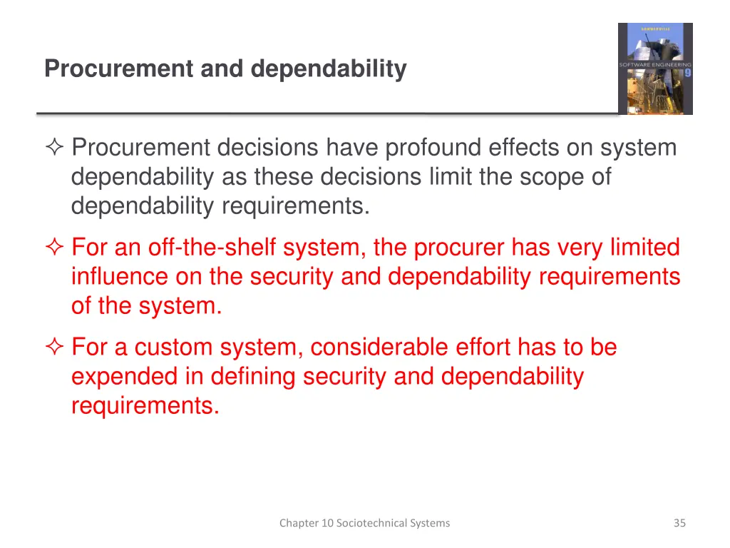procurement and dependability