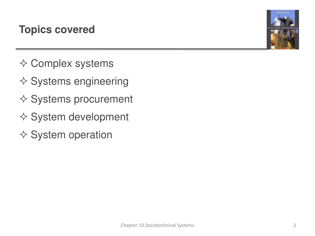 topics covered