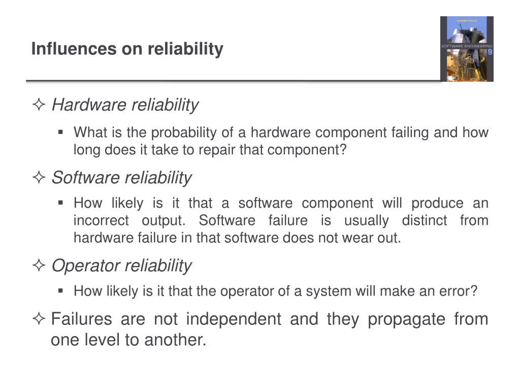 influences on reliability