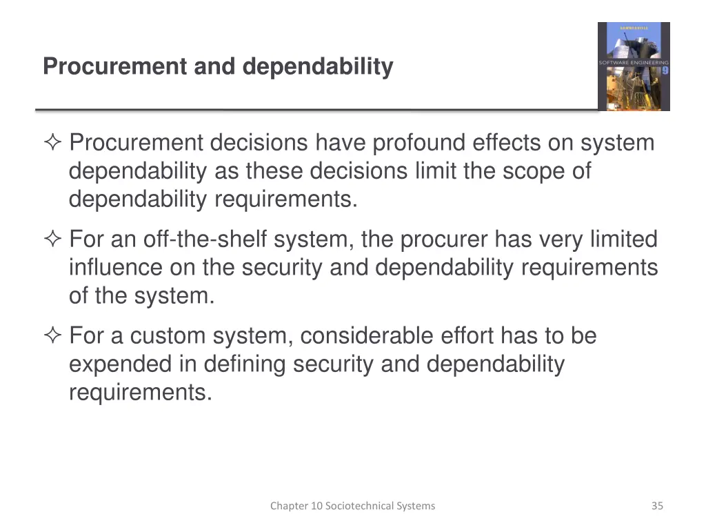 procurement and dependability