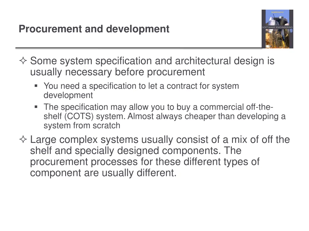 procurement and development