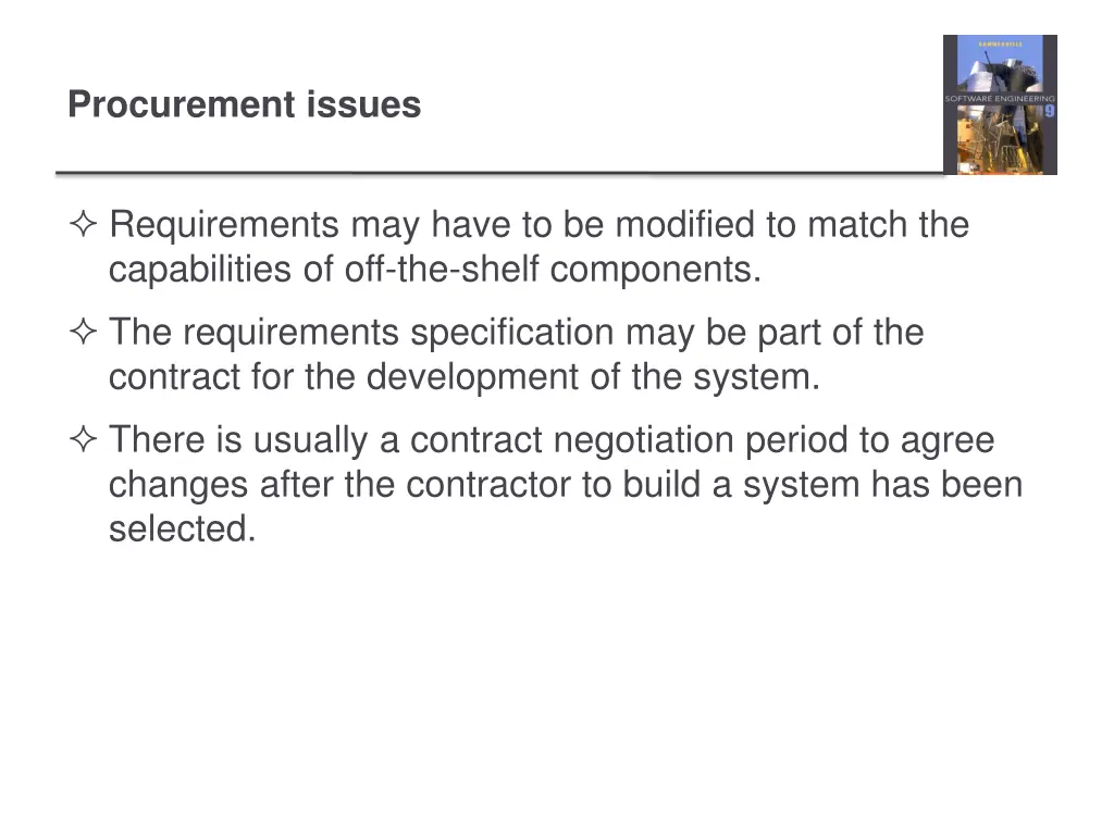 procurement issues