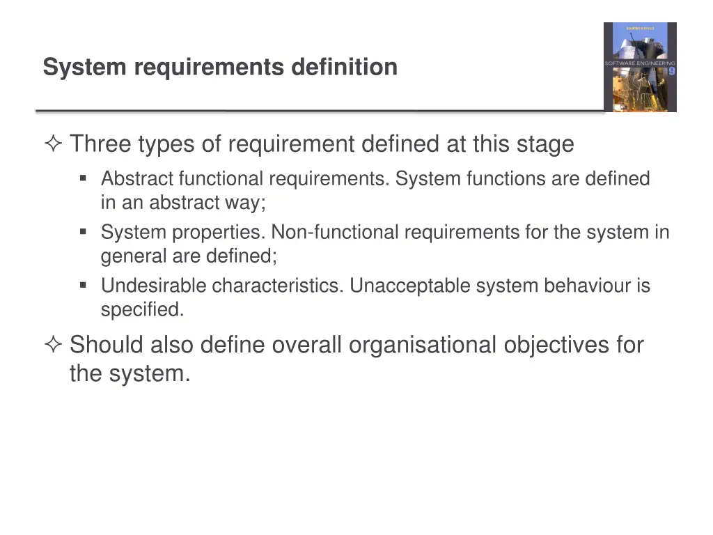 system requirements definition
