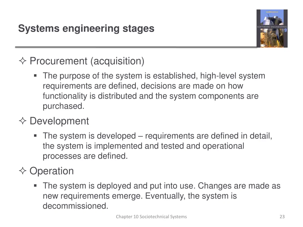 systems engineering stages