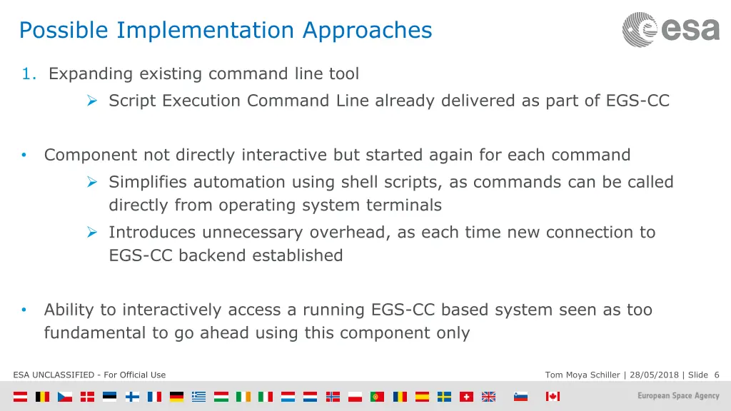 possible implementation approaches