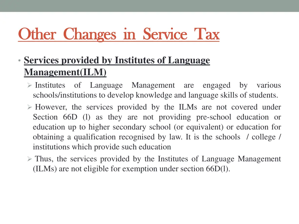 other changes in service tax other changes 4