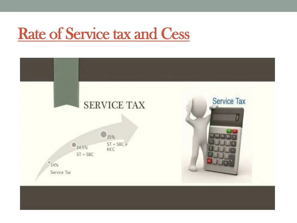rate of service tax and cess rate of service