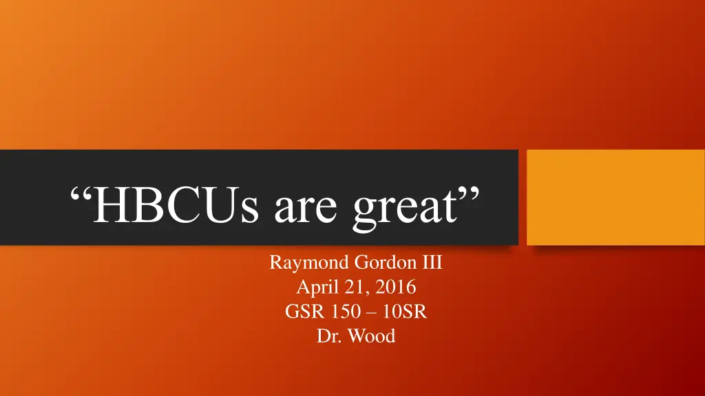 hbcus are great