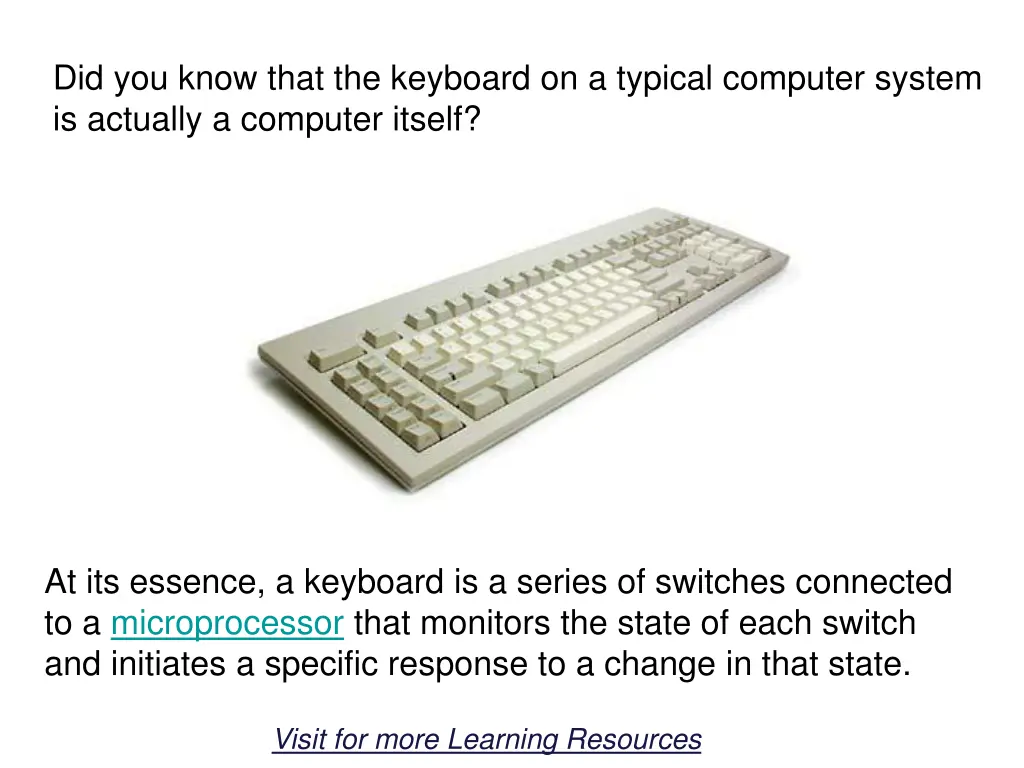 did you know that the keyboard on a typical