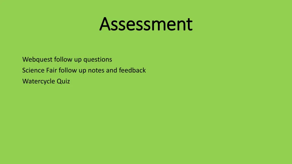 assessment assessment
