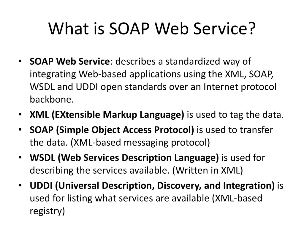 what is soap web service
