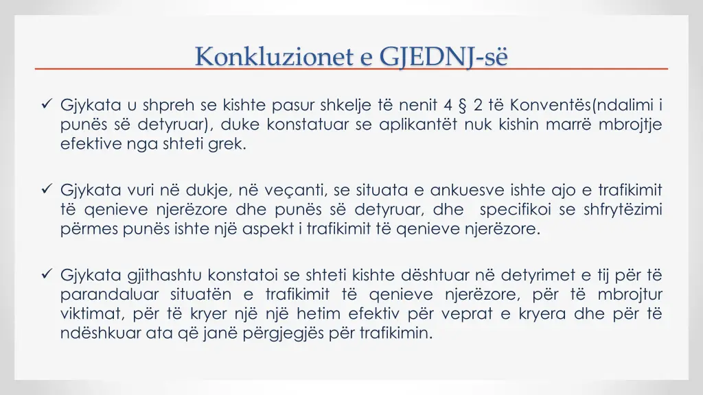 konkluzionet e gjednj s 1