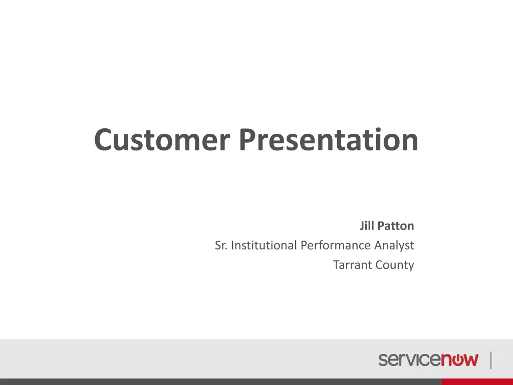 customer presentation