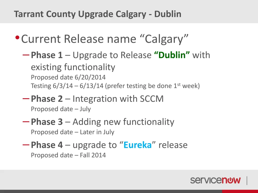 tarrant county upgrade calgary dublin 1