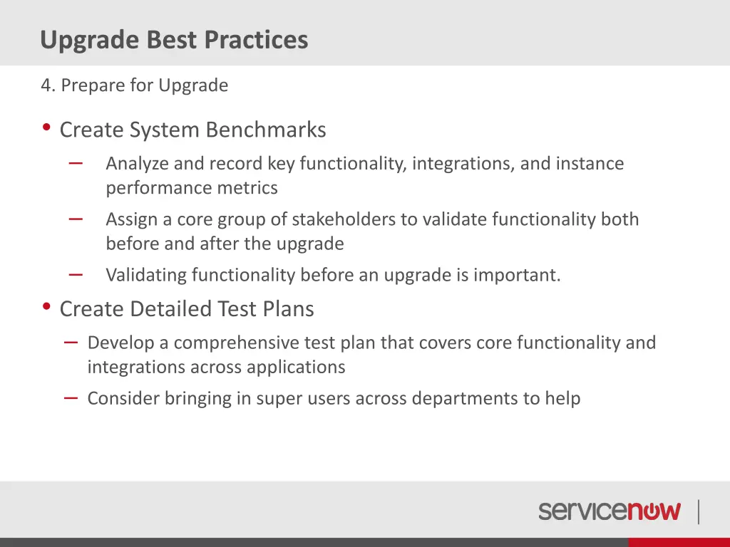 upgrade best practices 5