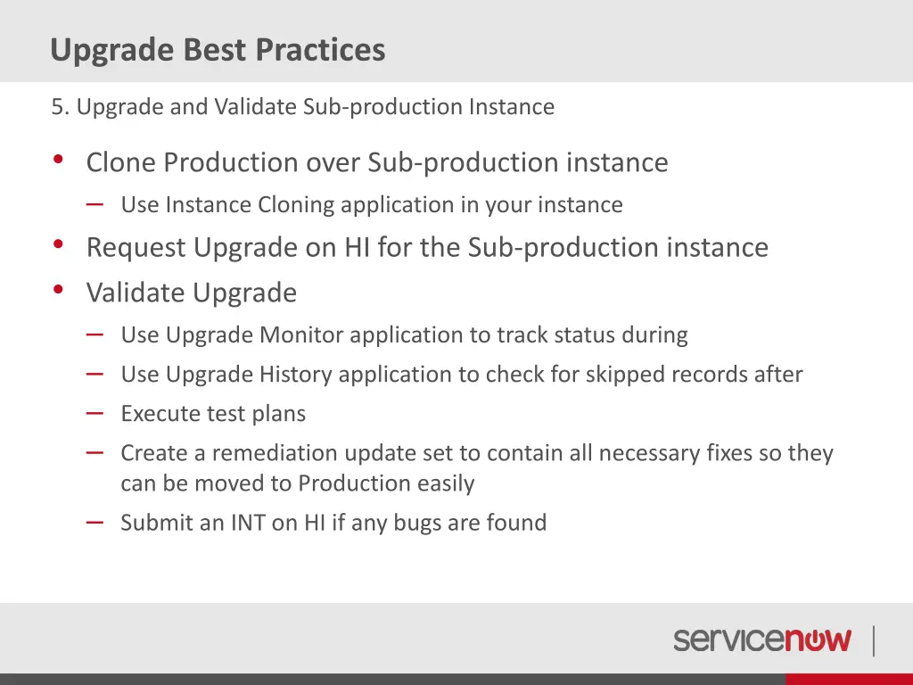 upgrade best practices 8