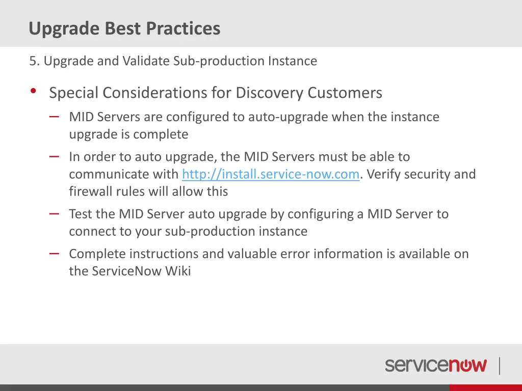 upgrade best practices 9