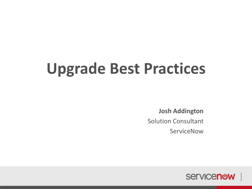 upgrade best practices