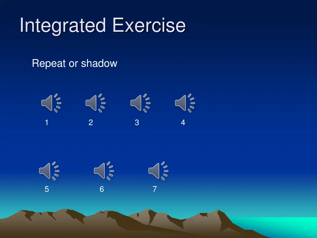 integrated exercise