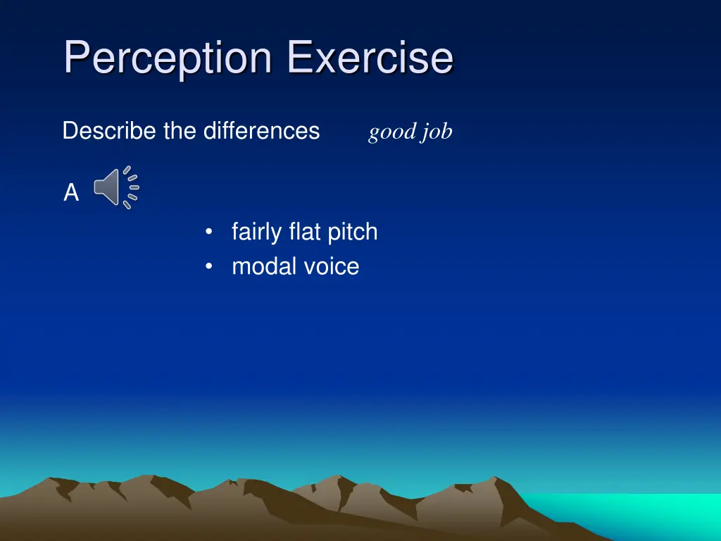 perception exercise 1