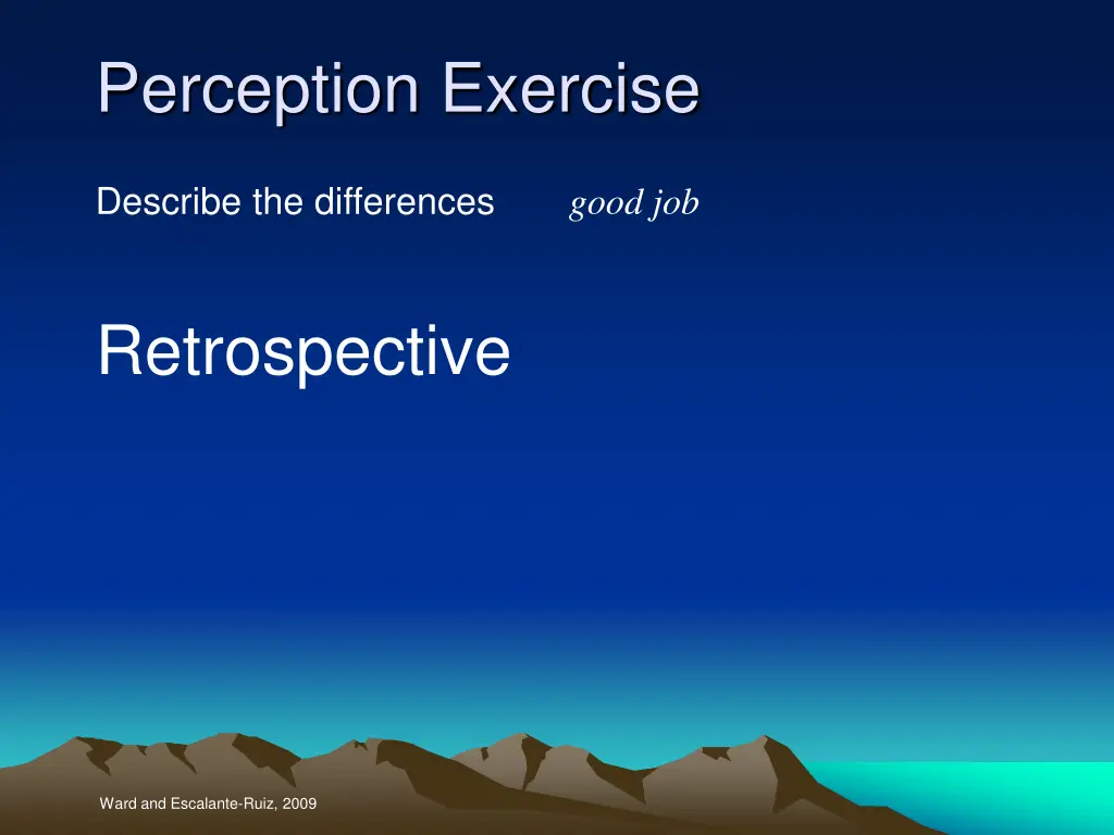 perception exercise 7