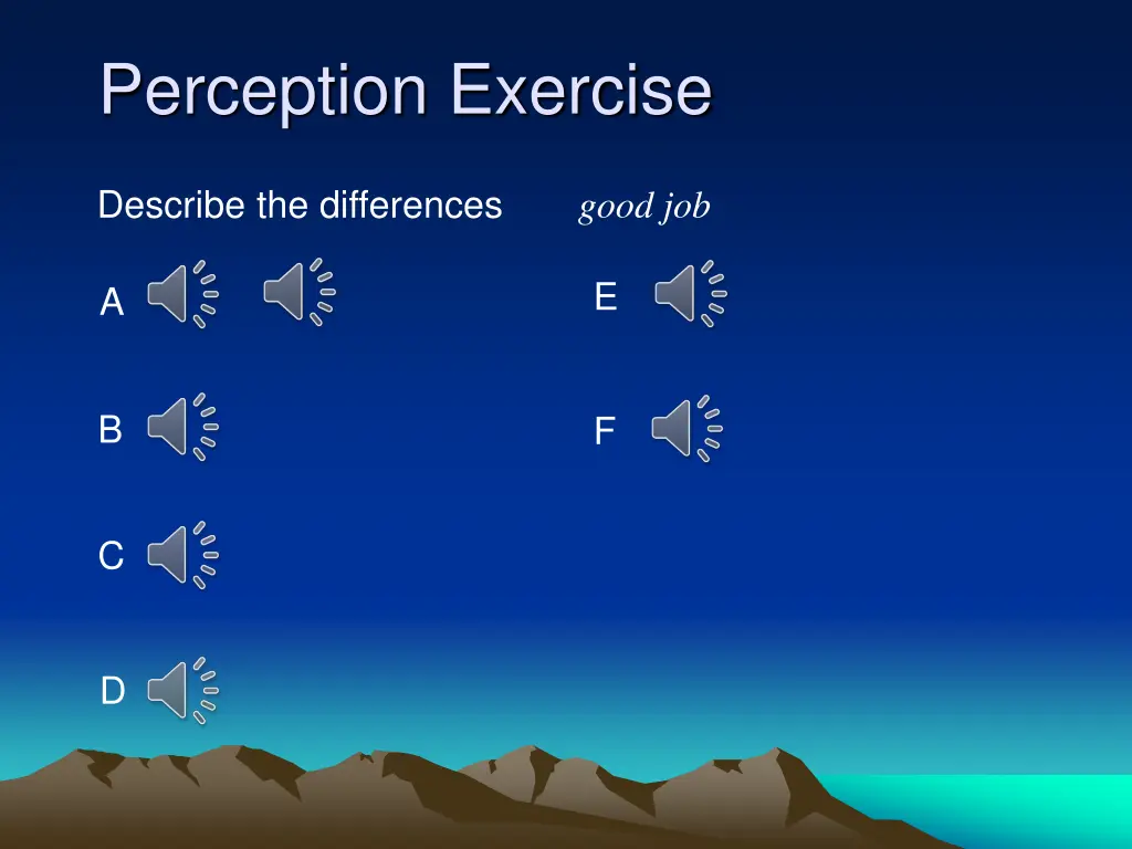 perception exercise