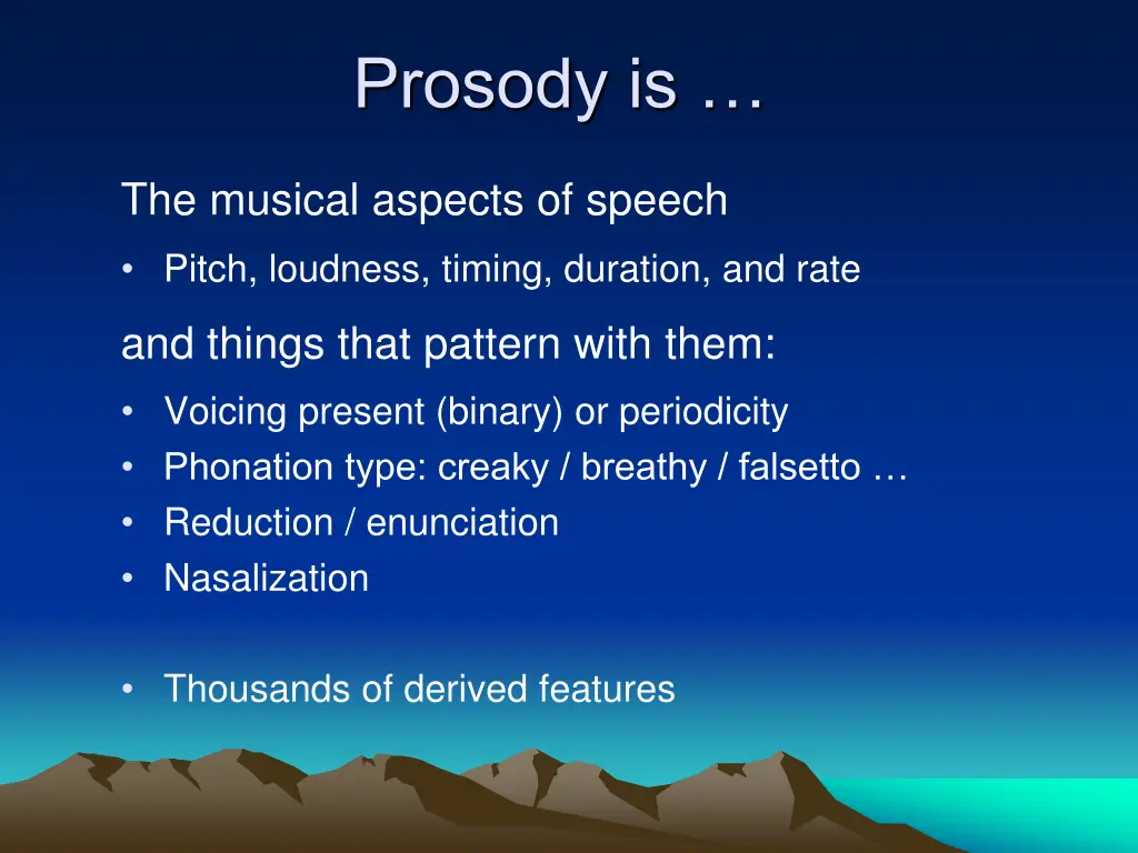 prosody is