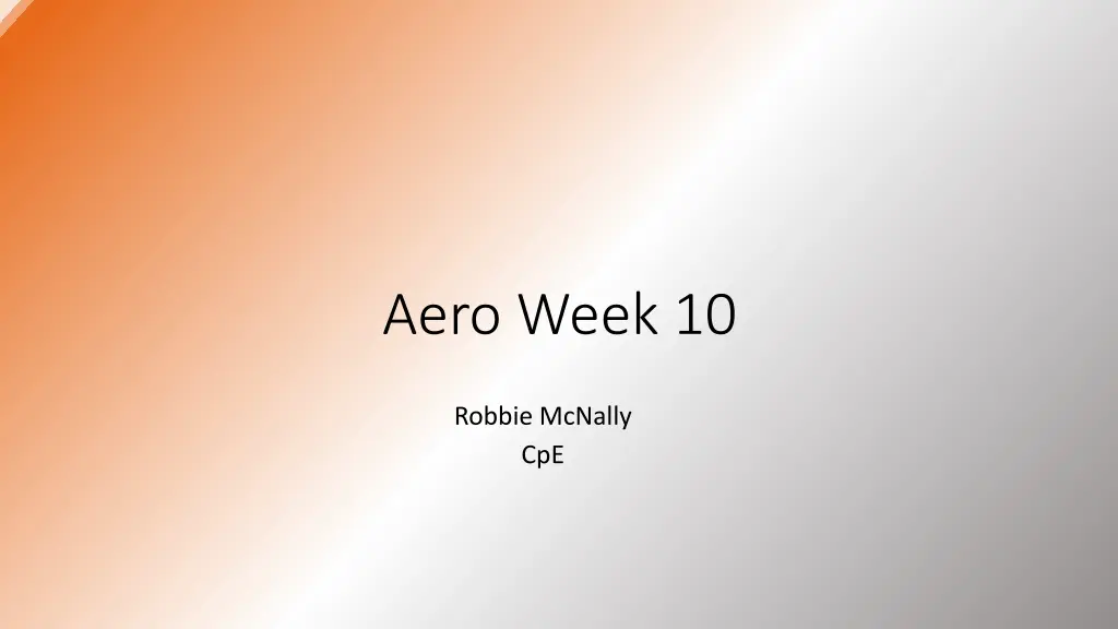 aero week 10