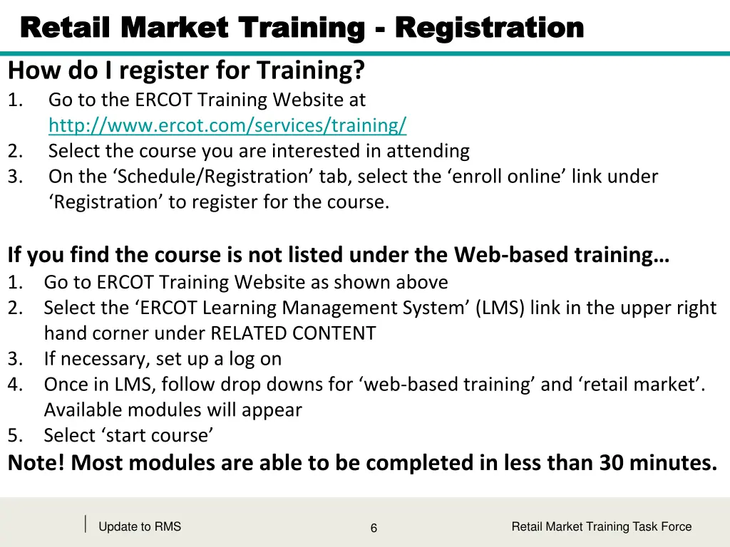 retail market training retail market training
