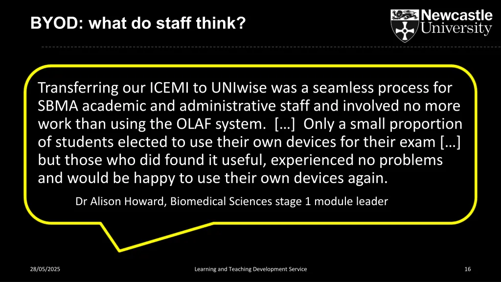byod what do staff think