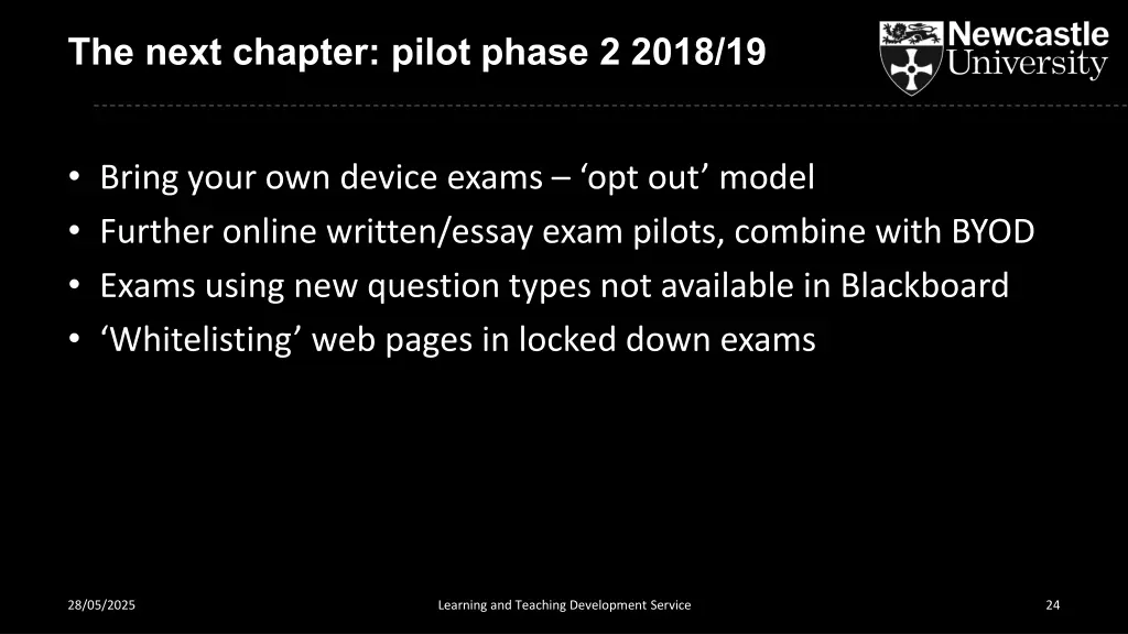 the next chapter pilot phase 2 2018 19