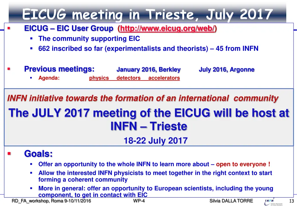 eicug meeting in trieste july 2017 eicug eic user