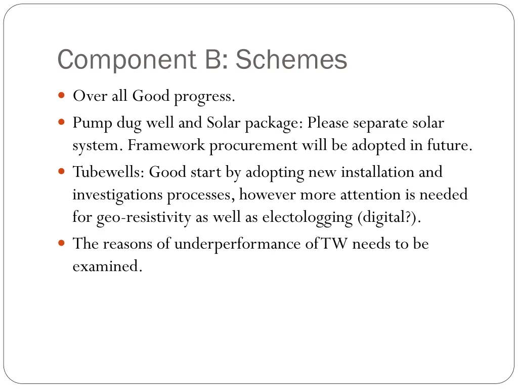 component b schemes