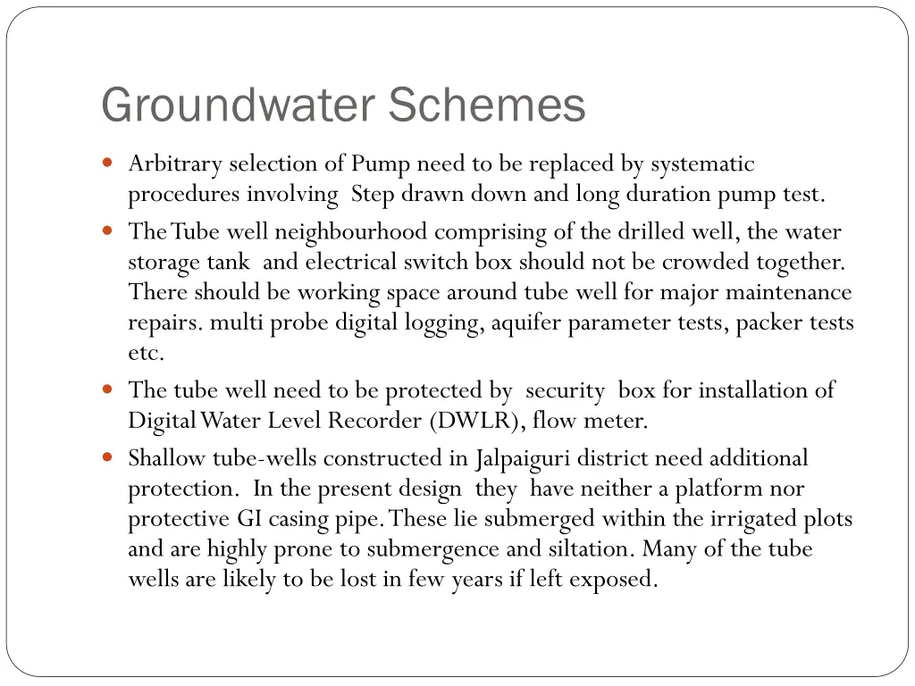 groundwater schemes 1