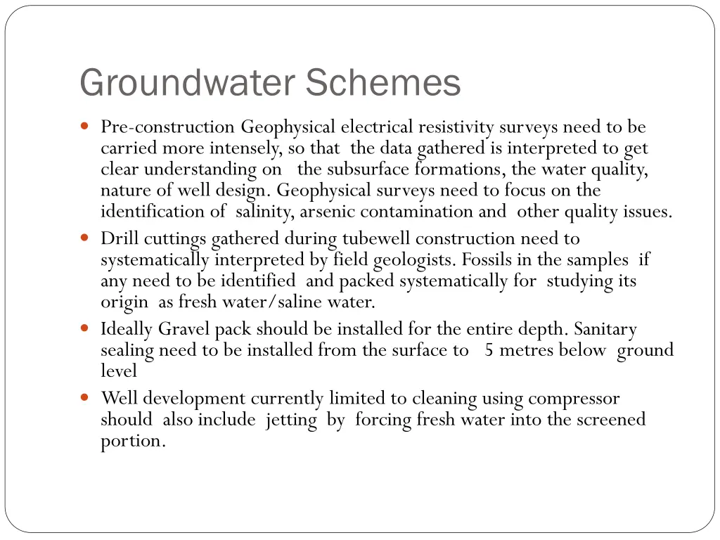 groundwater schemes