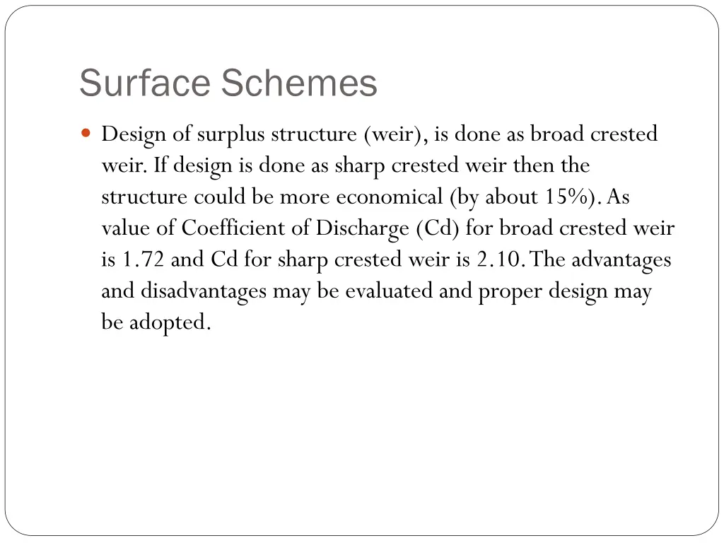 surface schemes 2