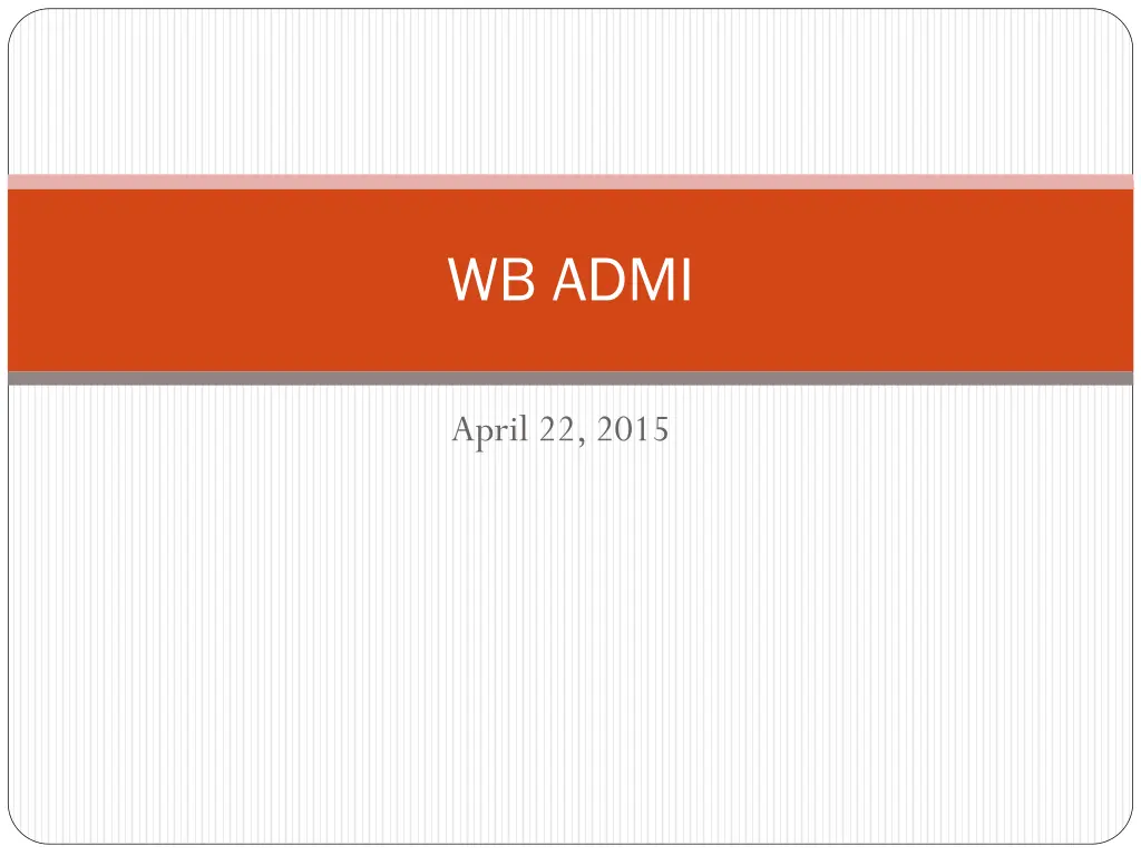wb admi