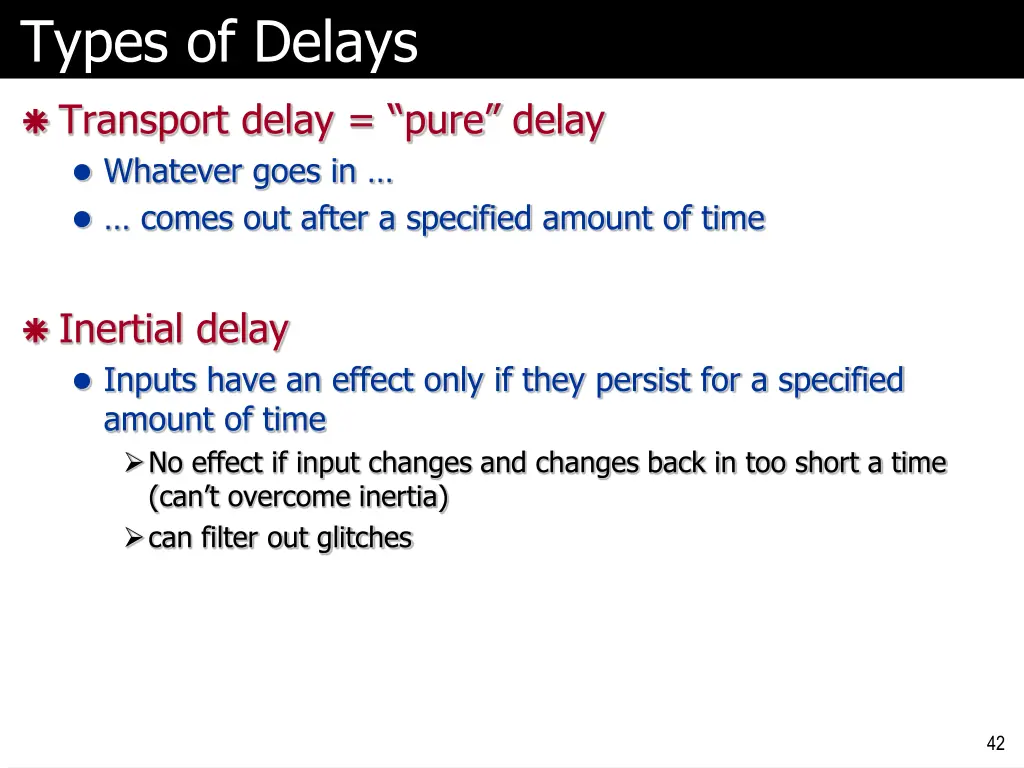 types of delays