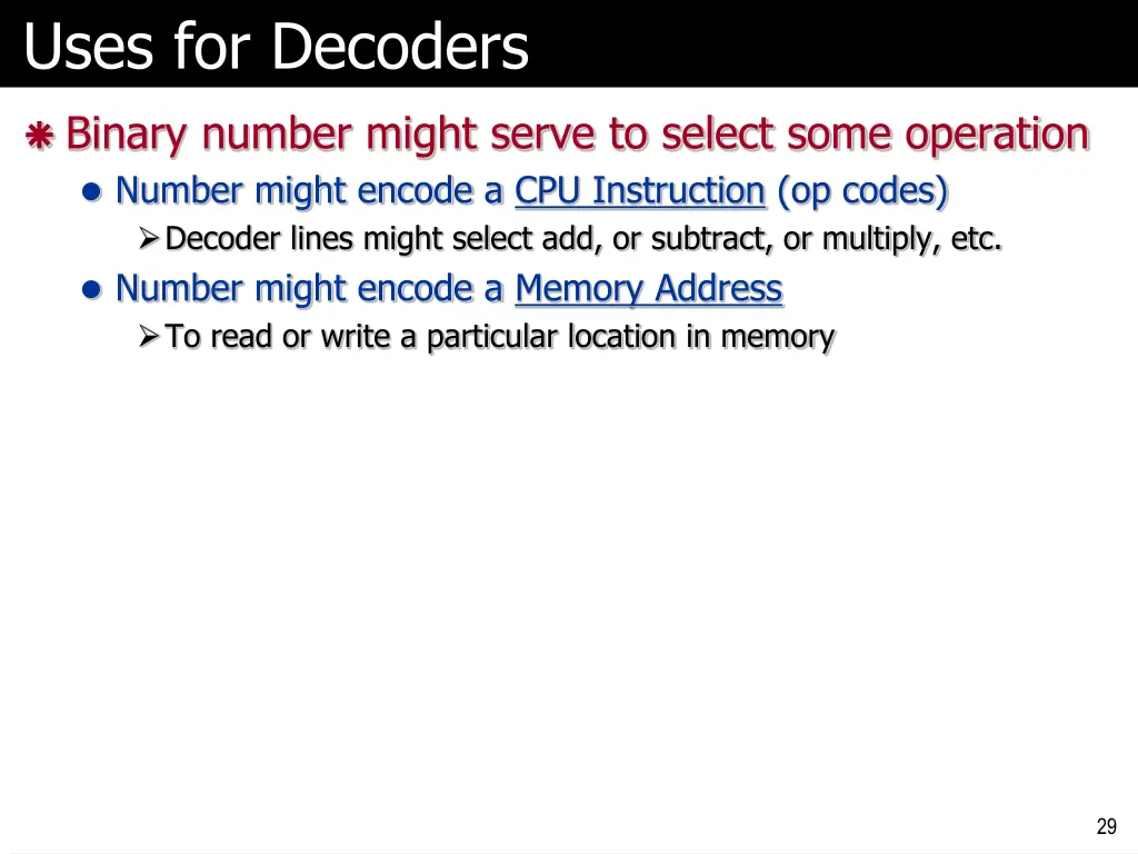 uses for decoders