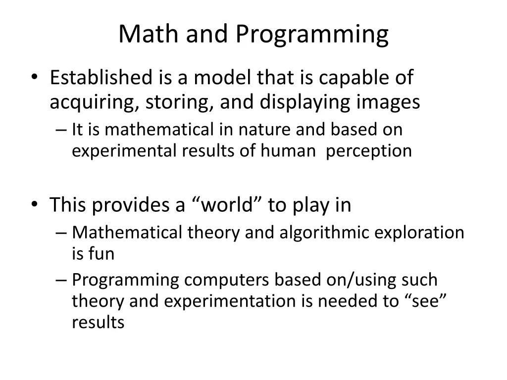math and programming