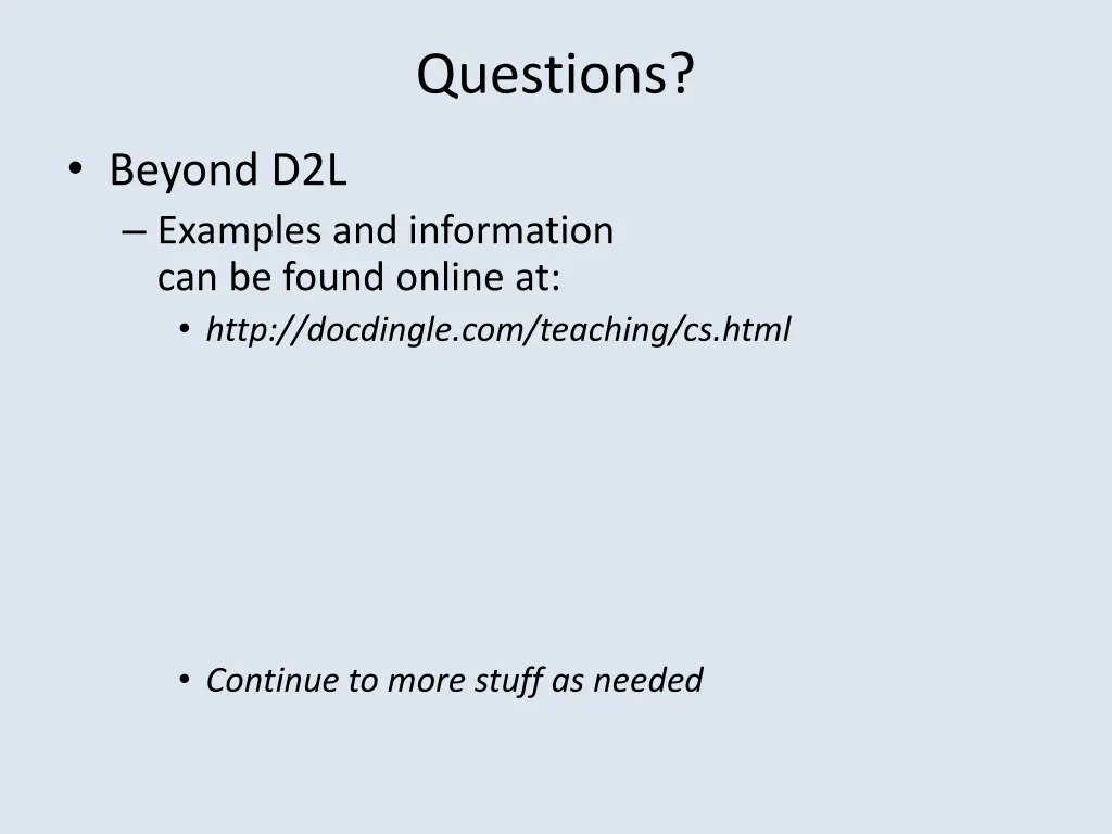 questions