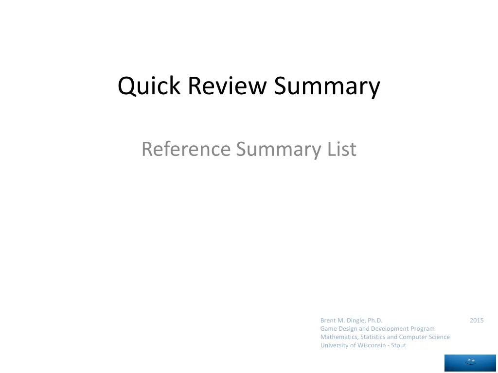 quick review summary