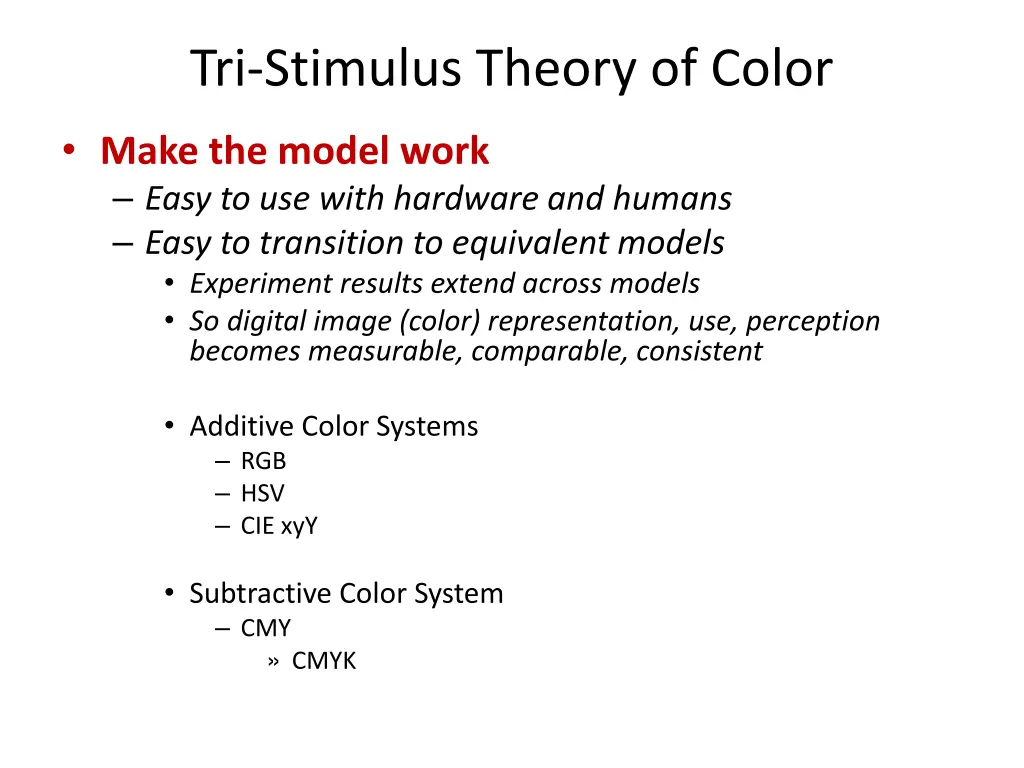 tri stimulus theory of color