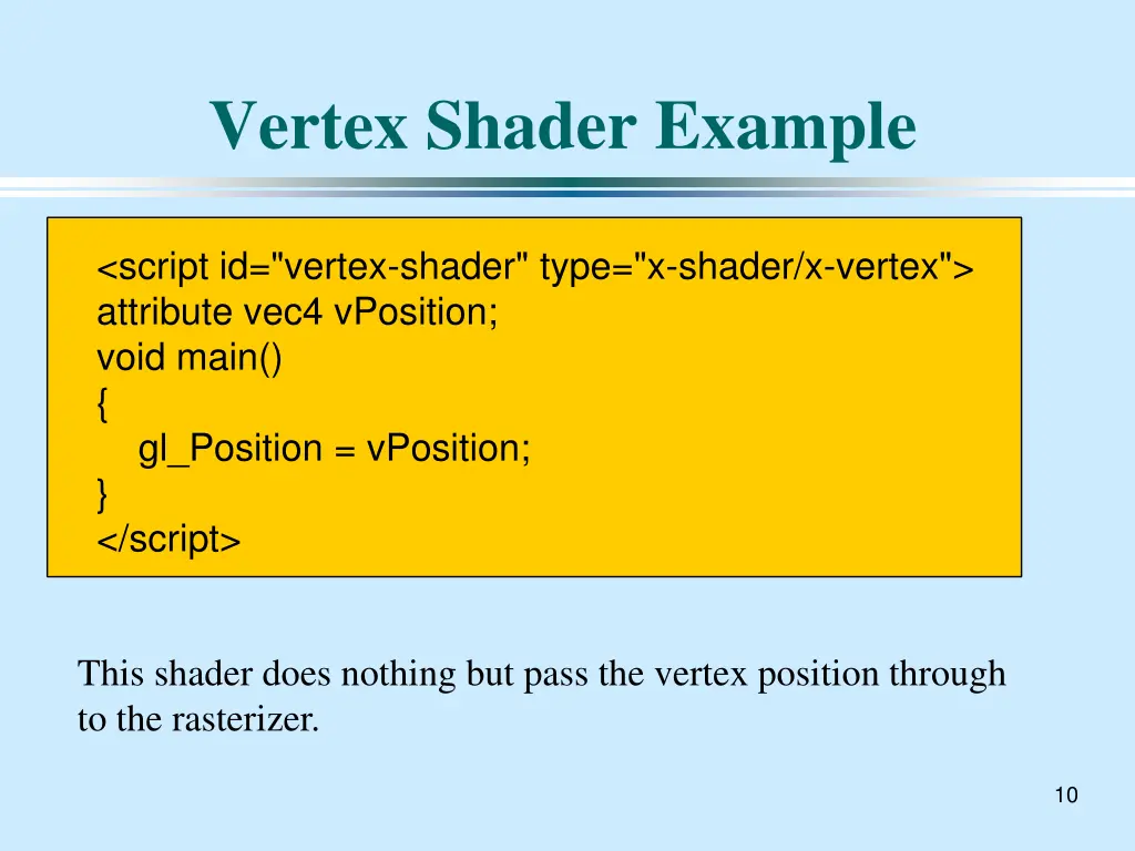 vertex shader example