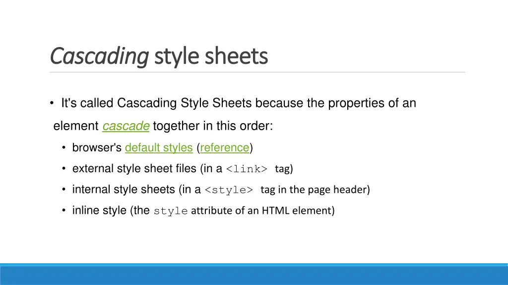 cascading cascading style