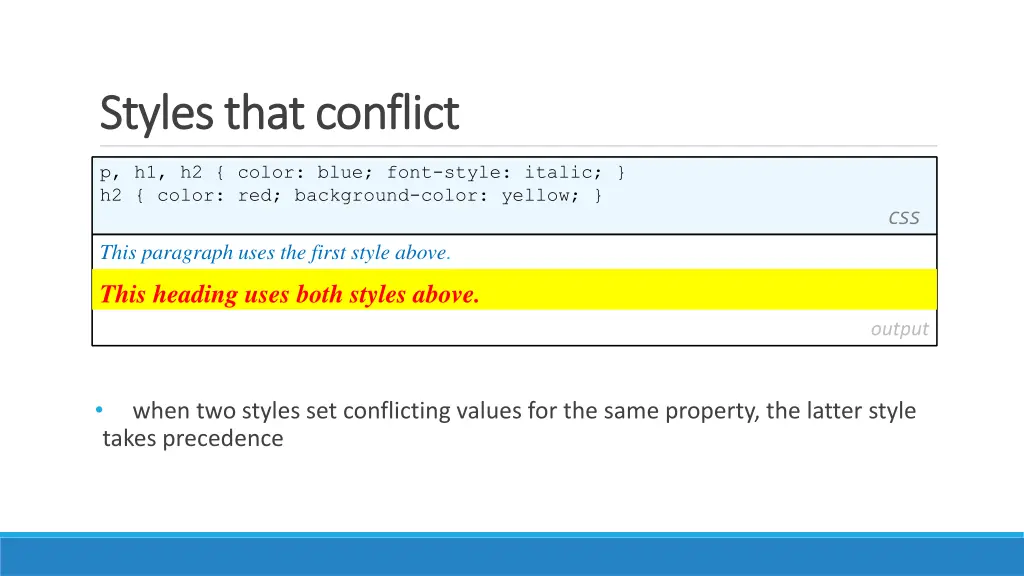 styles that styles that conflict