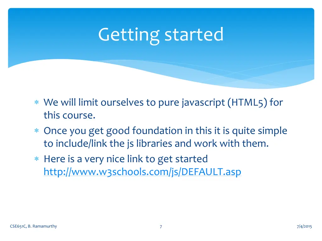 getting started